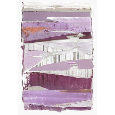 Collage IV Lavender Version White Modern Wood Framed Art Print by PI Studio