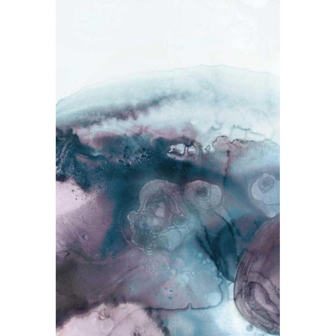 Lavender Bubbles I White Modern Wood Framed Art Print by PI Studio