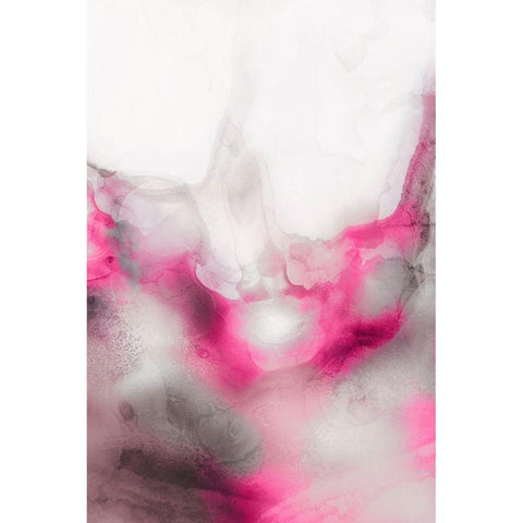 Lavender Bubbles II Blush Version Black Modern Wood Framed Art Print by PI Studio