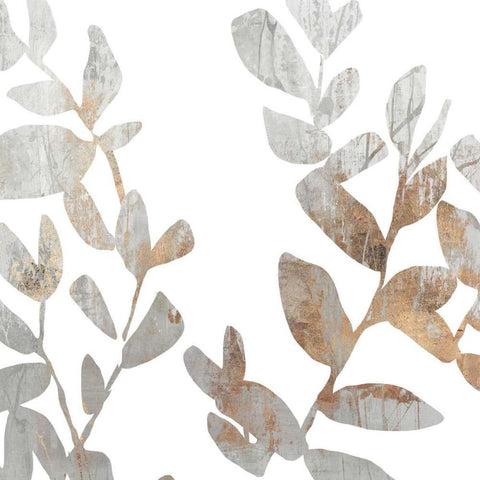 Marble Foliage I White Modern Wood Framed Art Print by PI Studio