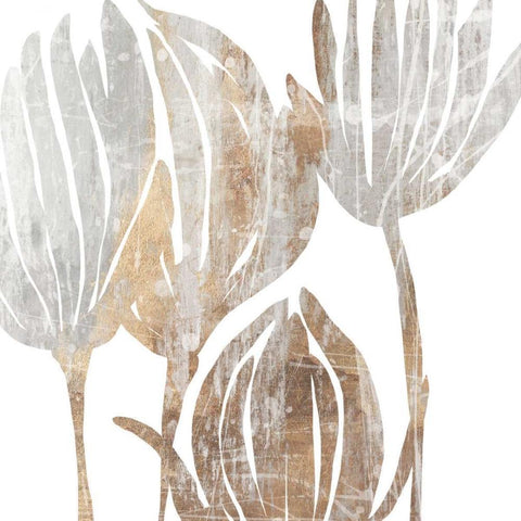 Marble Foliage III White Modern Wood Framed Art Print by PI Studio