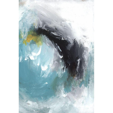 Aquamarine I Black Modern Wood Framed Art Print by PI Studio