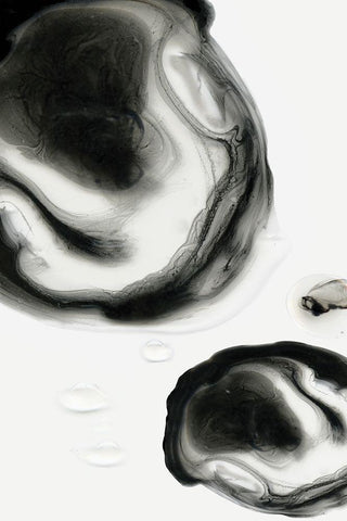 Neutral Blobs III Black Ornate Wood Framed Art Print with Double Matting by PI Studio