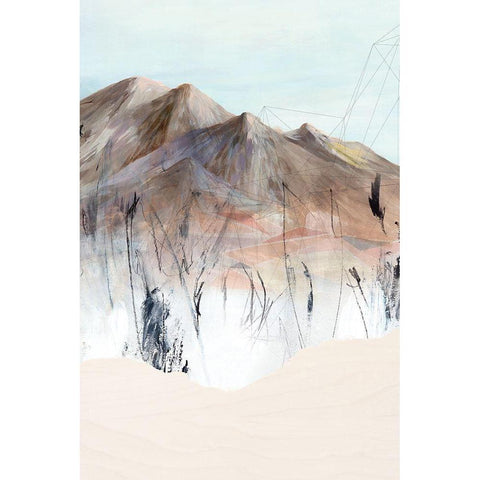 Deserted Mountain I Black Modern Wood Framed Art Print with Double Matting by PI Studio