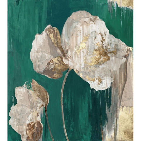 Golden Tulip White Modern Wood Framed Art Print by PI Studio