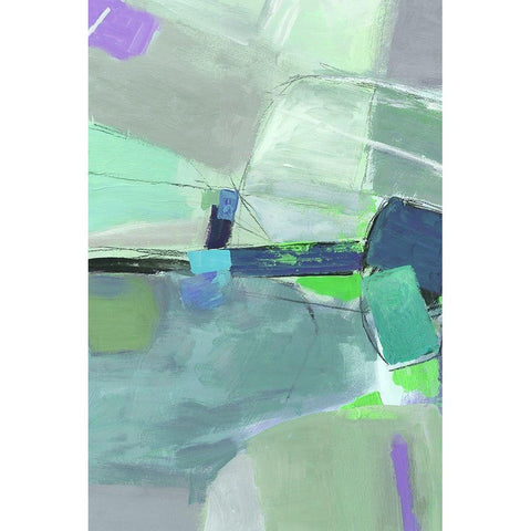 Green Envy I  White Modern Wood Framed Art Print by PI Gallerie