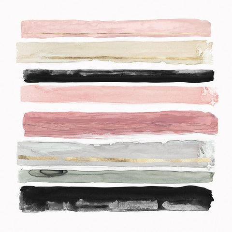 Rothkos Stripes I  Black Modern Wood Framed Art Print by PI Studio