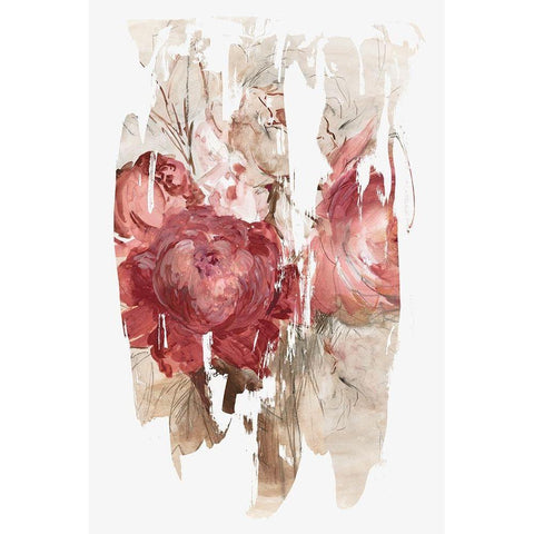 Crimson Lust I  White Modern Wood Framed Art Print by PI Studio