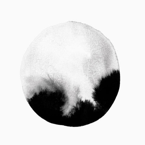New Moon I  White Modern Wood Framed Art Print by PI Studio