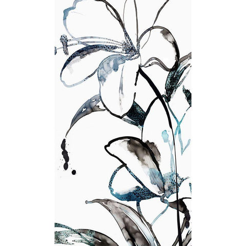 Wild Lily I White Modern Wood Framed Art Print by PI Studio