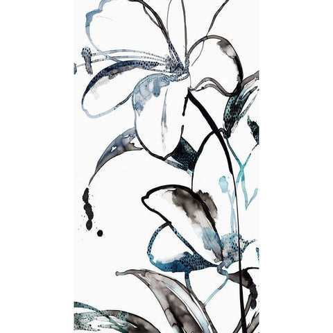 Wild Lily I Black Modern Wood Framed Art Print by PI Studio