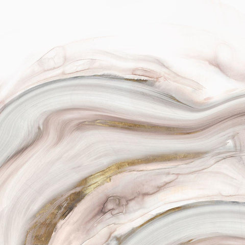 Marble Water White Modern Wood Framed Art Print by PI Studio