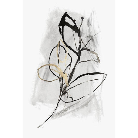 All the Leaves Are Gold I Black Modern Wood Framed Art Print with Double Matting by PI Studio