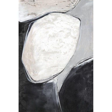 Falling Rocks I  Black Modern Wood Framed Art Print by PI Studio