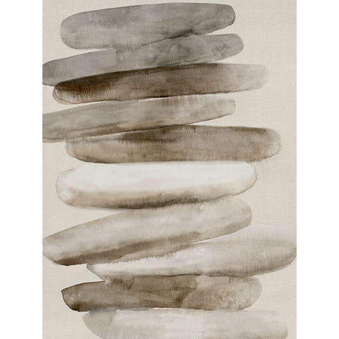 Stacked Rocks I Black Modern Wood Framed Art Print by PI Studio