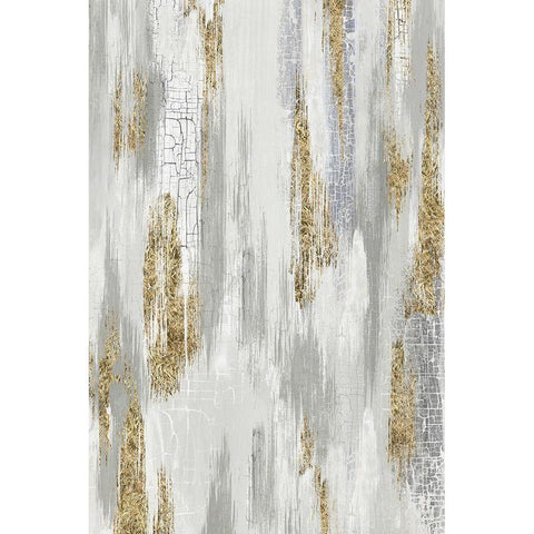 Flooding Gold II White Modern Wood Framed Art Print by PI Studio