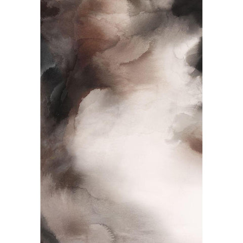 London Smoke  Black Modern Wood Framed Art Print with Double Matting by PI Studio