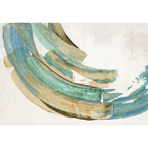 Modern Blue Ring  White Modern Wood Framed Art Print by PI Studio