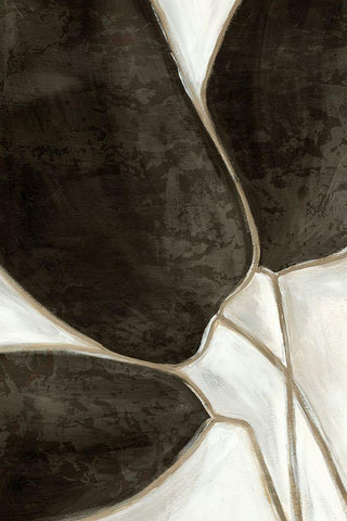 Leaves Like I  White Modern Wood Framed Art Print with Double Matting by PI Studio