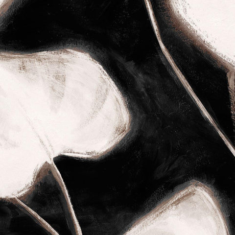 White Tropical I  Black Modern Wood Framed Art Print with Double Matting by PI Studio