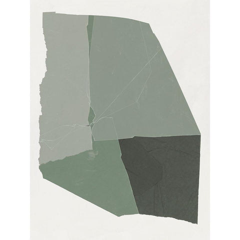 Shape of Green II  Black Modern Wood Framed Art Print by PI Studio