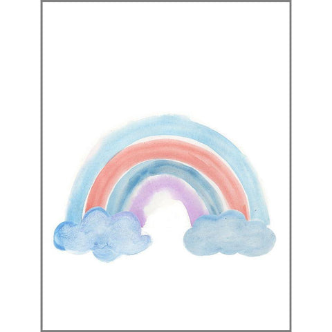 Happy Rainbow  Black Modern Wood Framed Art Print with Double Matting by PI Juvenile