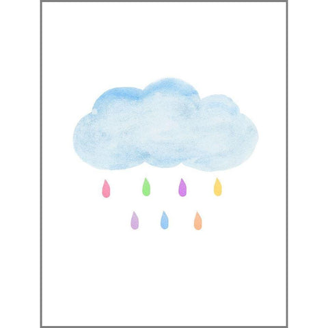 Rainbow Cloud  Gold Ornate Wood Framed Art Print with Double Matting by PI Juvenile