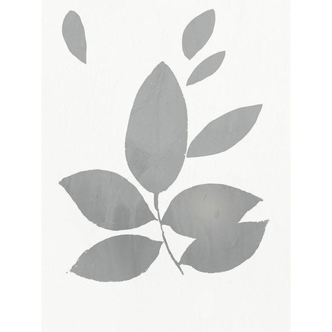 Grey Foliage  Black Modern Wood Framed Art Print by PI Juvenile