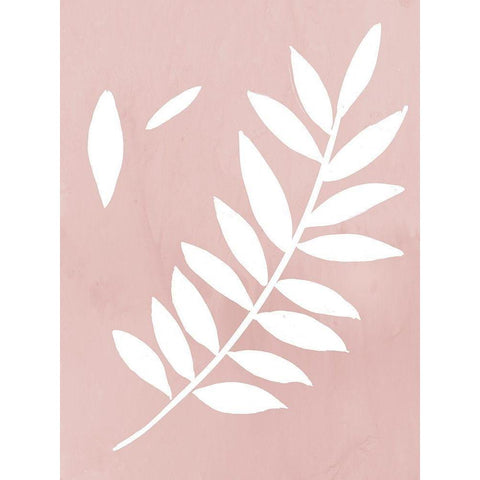 Blush Fern Gold Ornate Wood Framed Art Print with Double Matting by PI Juvenile