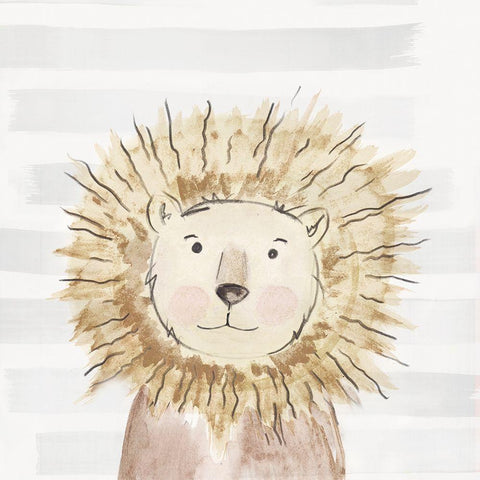 Little Lion I  Black Modern Wood Framed Art Print by PI Juvenile