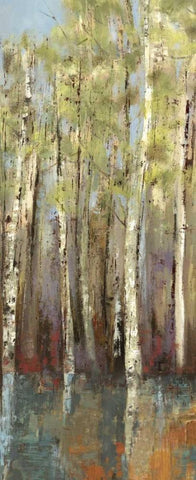 Forest Whisper II White Modern Wood Framed Art Print with Double Matting by Pearce, Allison