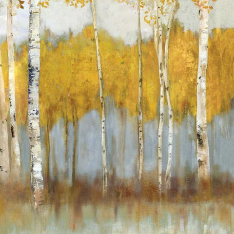 Golden Grove II Gold Ornate Wood Framed Art Print with Double Matting by Pearce, Allison