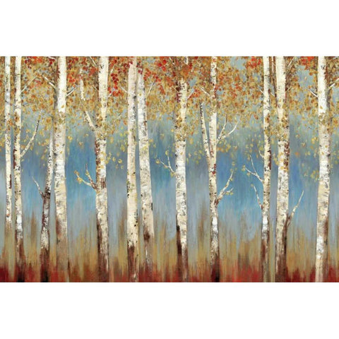 Falling Embers White Modern Wood Framed Art Print by Pearce, Allison