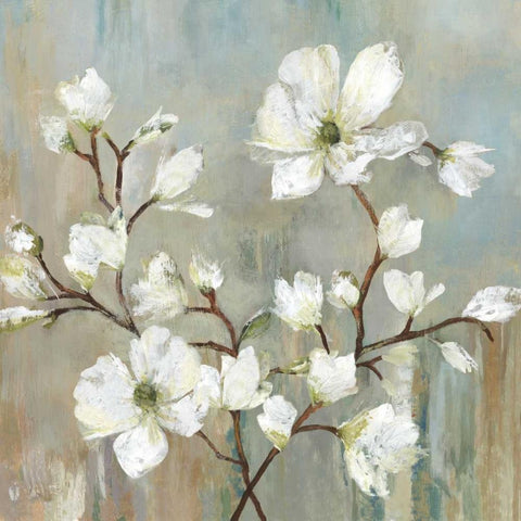 Sweetbay Magnolia II - Mini White Modern Wood Framed Art Print with Double Matting by Pearce, Allison