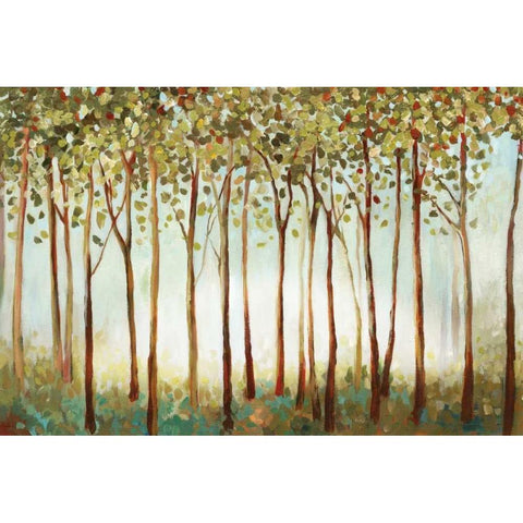 Riverside Forest White Modern Wood Framed Art Print by Pearce, Allison