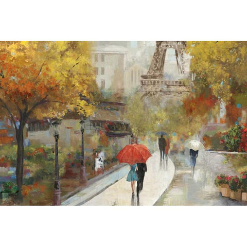 Parisian Avenue White Modern Wood Framed Art Print by Pearce, Allison