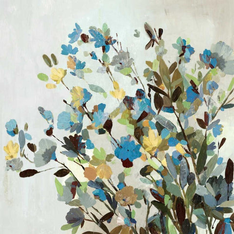 Spring Flowers Black Ornate Wood Framed Art Print with Double Matting by Pearce, Allison