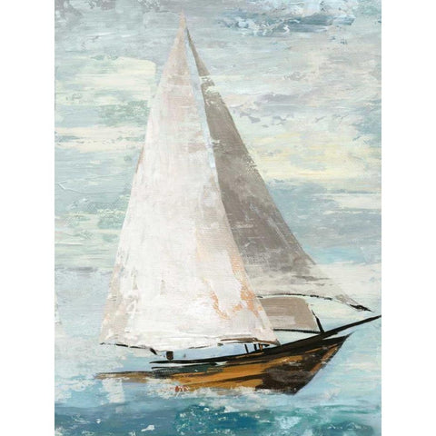 Quiet Boats II White Modern Wood Framed Art Print by Pearce, Allison