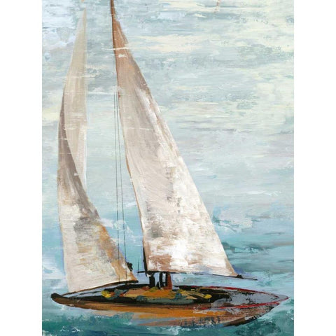 Quiet Boats III White Modern Wood Framed Art Print by Pearce, Allison