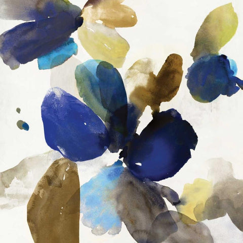 Blue Velvet I White Modern Wood Framed Art Print by Pearce, Allison