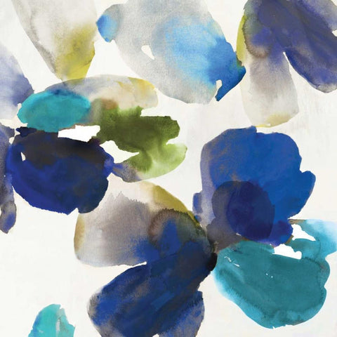 Blue Velvet II Black Ornate Wood Framed Art Print with Double Matting by Pearce, Allison