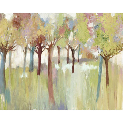 Colourful Forest White Modern Wood Framed Art Print by Pearce, Allison