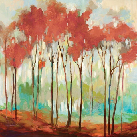 Beyond the Treetop Black Ornate Wood Framed Art Print with Double Matting by Pearce, Allison