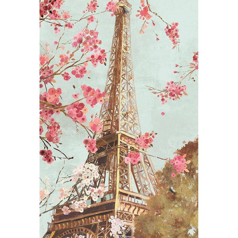 Paris in the Spring I White Modern Wood Framed Art Print by Pearce, Allison