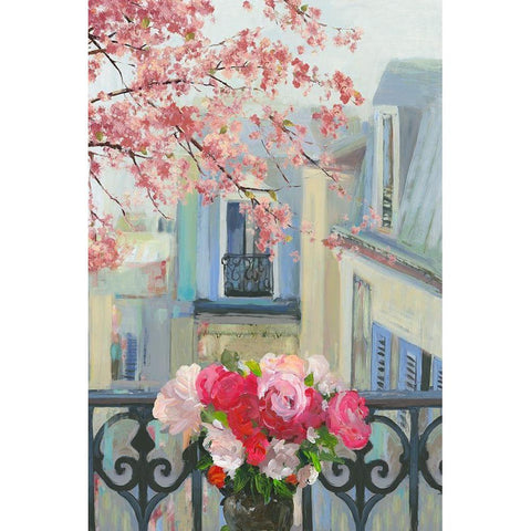 Paris in the Spring II White Modern Wood Framed Art Print by Pearce, Allison