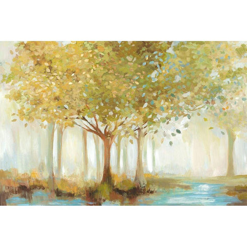 Forest River  White Modern Wood Framed Art Print by Pearce, Allison