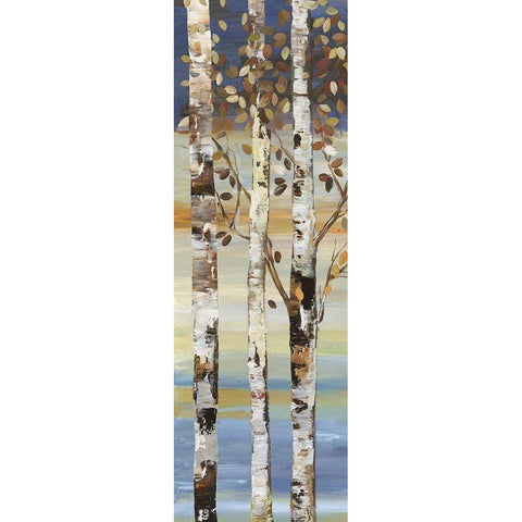 Dark Birch II  Gold Ornate Wood Framed Art Print with Double Matting by Pearce, Allison