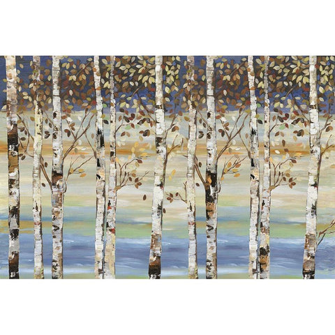 Dark Birch III  Gold Ornate Wood Framed Art Print with Double Matting by Pearce, Allison