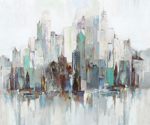 City Escape II  White Modern Wood Framed Art Print with Double Matting by Pearce, Allison