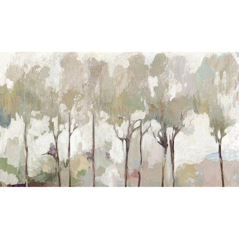 Soft Pastel Forest Black Modern Wood Framed Art Print with Double Matting by Pearce, Allison